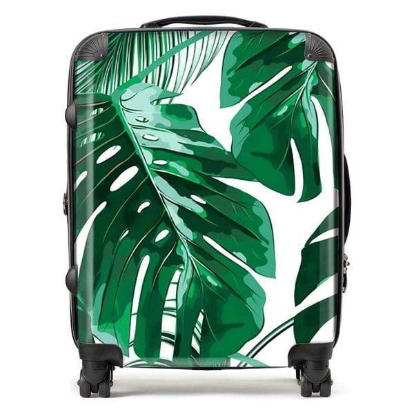 Warren Reed Tropical Jungle Leaf Pattern Suitcase