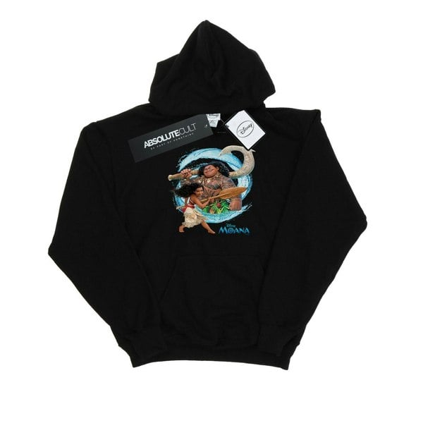 Disney Womens/Ladies Moana And Maui Wave Hoodie - Black