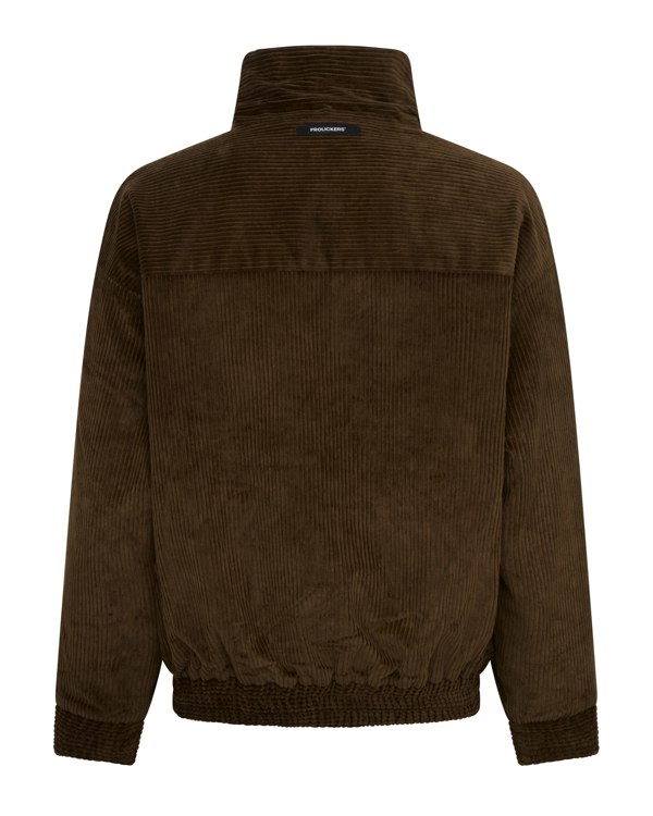 Frolickers Reversible Corduroy Bomber Jacket - Tan / Espresso