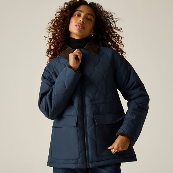 Regatta Womens Amira Quilted Padded Jacket - Navy