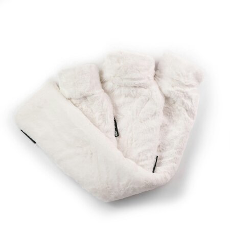 CosyPanda Triple White Faux Fur Hot Water Bottle Set