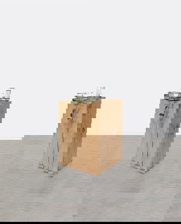 R56 Square Side Table, Solid Wood, Oak-Weilai Concept