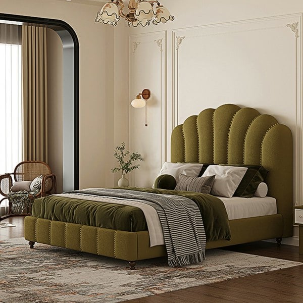 Leocadia King Size Bed, Super King Size Bed, Velvet-Rit Concept-Rit Concept