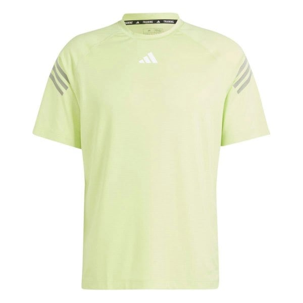 Adidas Mens Stripe Aeroready Training T-Shirt - Lime