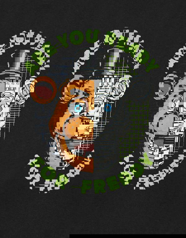 Five Nights At Freddy's Boys Black Are You Ready For Freddy Short Sleeved T-Shirt