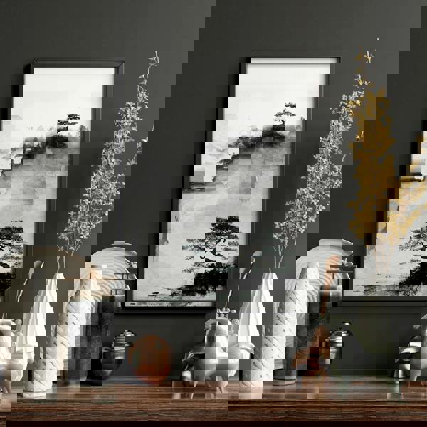 Living Room Wall Decoration | Set of 3 Asian Inspired Wall art Prints