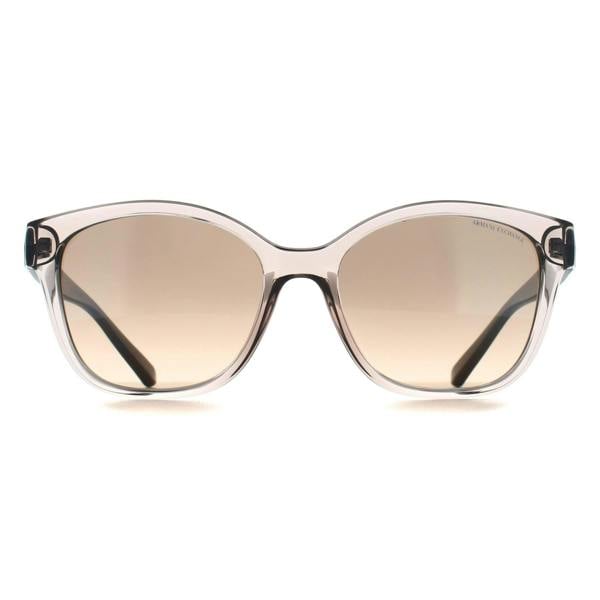 Armani Exchange Sunglasses AX4127S 82408Z Transparent Brown Brown Mirror Silver Gradient