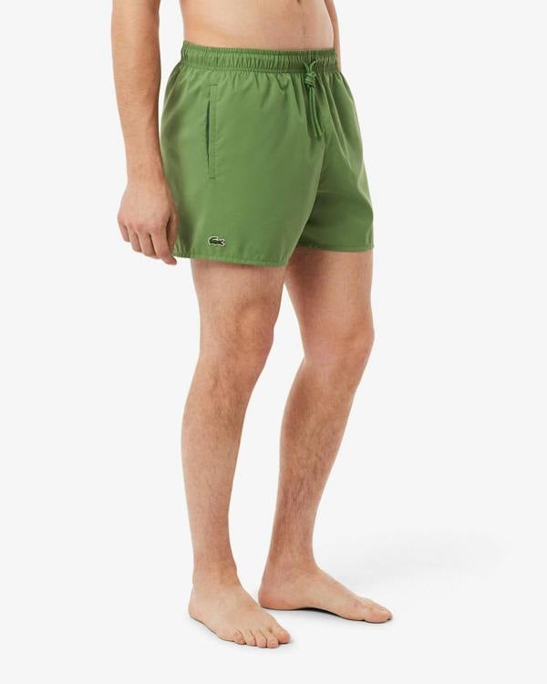 Lacoste Mens Light Quick-Dry Swim Shorts - Lamb's Lettuce/Green 37I | CHO | Designer Mens Swim Shorts