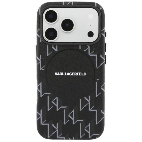 Karl Lagerfeld Monogram Logo Case with MagSafe for iPhone 17 Pro 6.3" Black - KLHMP17L5PGKLMCK