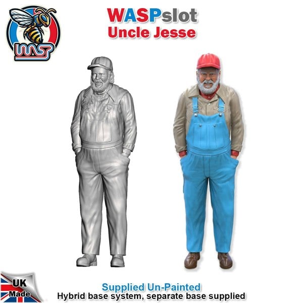 MCSlots Dukes of Hazzard x 4 Unpainted Figures Scenery Display Set 93 New 1:32 WASP
