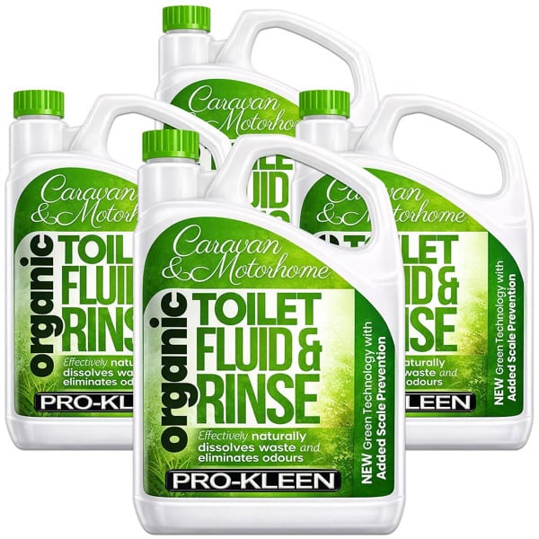 ProKleen Pro-Kleen Organic Caravan Toilet Chemical Fluid Rinse Green Solution Cleaner 8L for Caravan and Motorhomes
