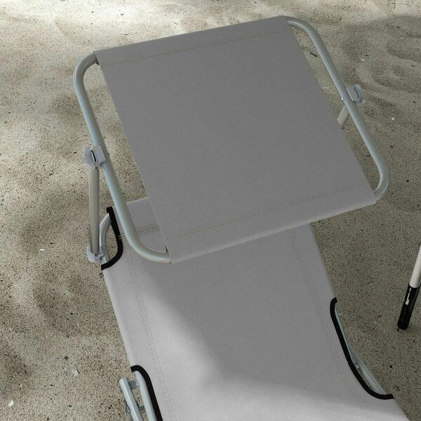 Bobobiy Outdoor Foldable Sun Lounger Set of 2, Light Grey