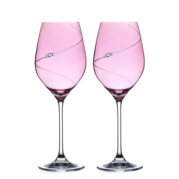 Pink 'Silhouette' Wine glasses - Set of 2