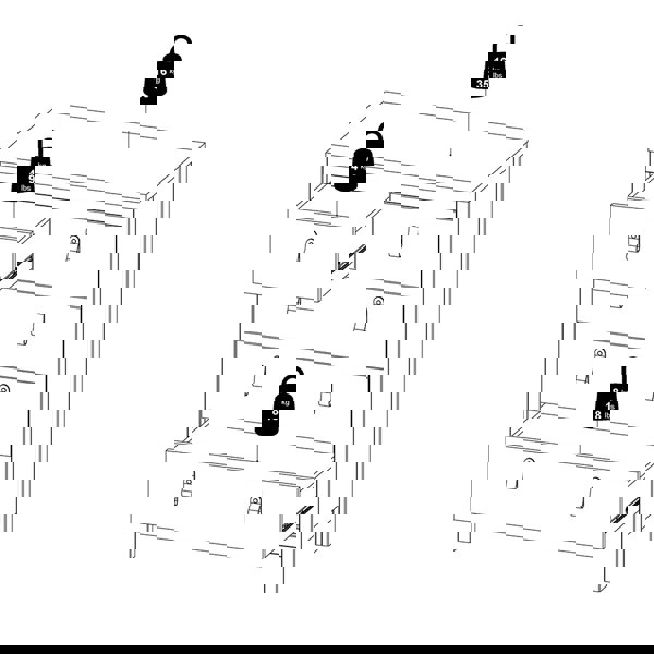 Furniture To Go Madrid Chest 3+2 drawers in Matt Black