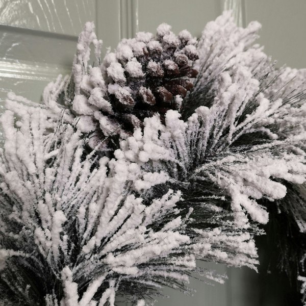 Samuel Alexander 50cm Premier Christmas Snow Flocked Door Wreath