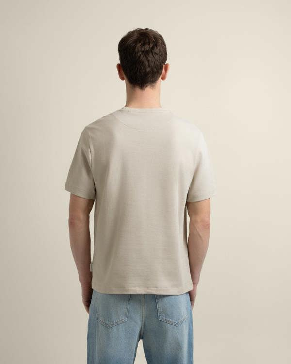 Larsson & Co Jeppe - Textured Panelled T-Shirt