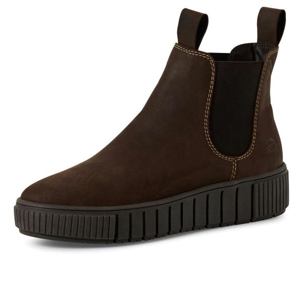 Tamaris Womens Brown Leather Chelsea Ankle Boots
