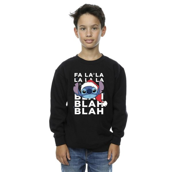 Disney Boys Lilo And Stitch Christmas Blah Blah Blah Sweatshirt - Black