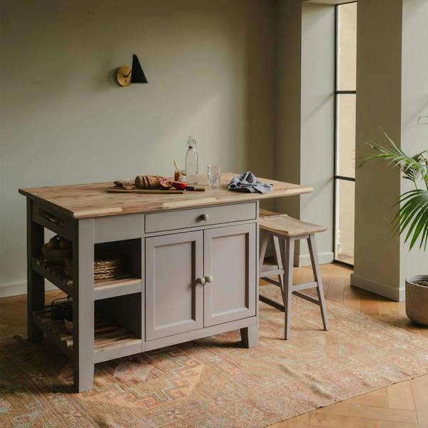 Statement Furniture Florence Wooden Bar Stool with Legs H65cm, Acacia Hardwood Rectangular Seat