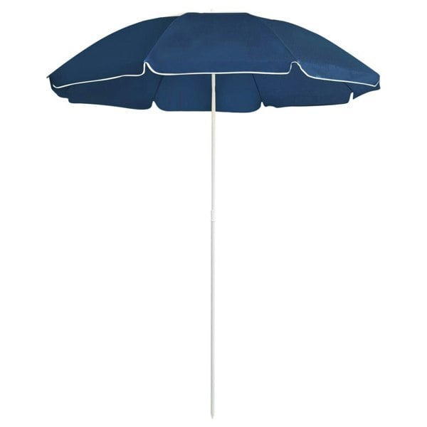 Berkfield Outdoor Parasol with Steel Pole Blue 180 cm