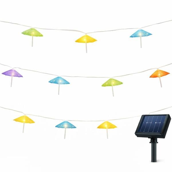 Gardenwize 10-Piece Solar String Lights – 2m Cocktail Umbrella LED Lights
