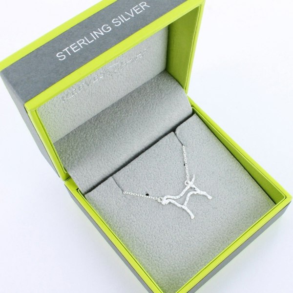 Sterling Silver Hound Silhouette Necklace - Reeves & Reeves