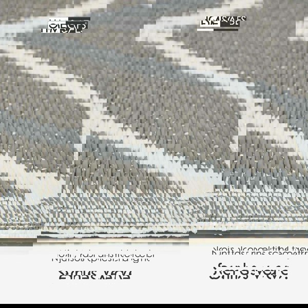 HOMESCAPES Outdoor Rug Luxury Waterproof Reversible, For Garden, Geometric