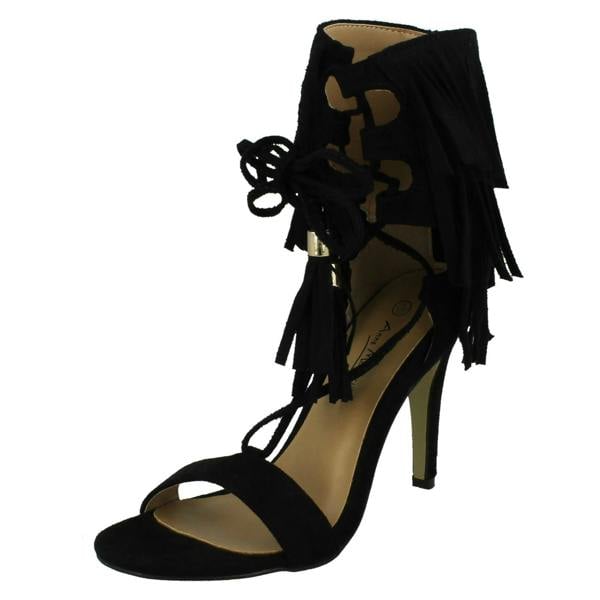 Anne Michelle Ladies Anne Michelle Tassle Open Toe Heels