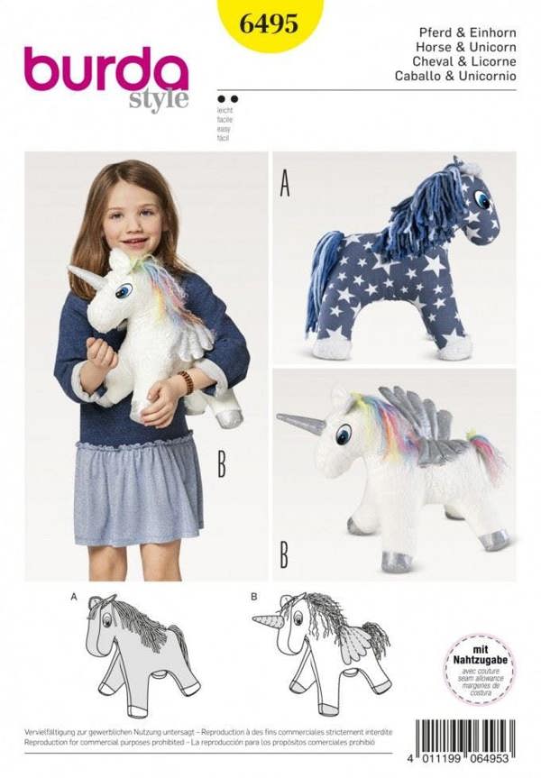 Burda Sewing Pattern 6495 Toys , One Size - Easy