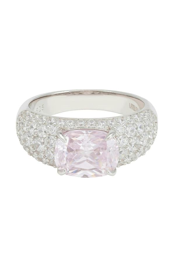 Latelita Rosalie Cocktail Ring Morganite Silver