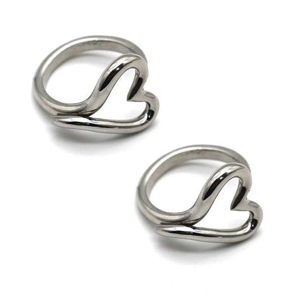 Culinary Concepts Set of Two Amore Heart Napkin Rings
