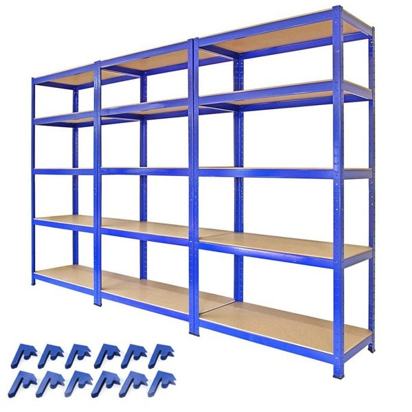 Monster Racking 3 x T-Rax 90cm Blue Racking & Bay Connectors