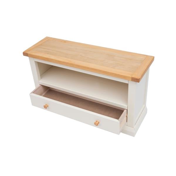 Cabinet Bits Castelli Off White 1 Drawer TV Cabinet Wood Knob