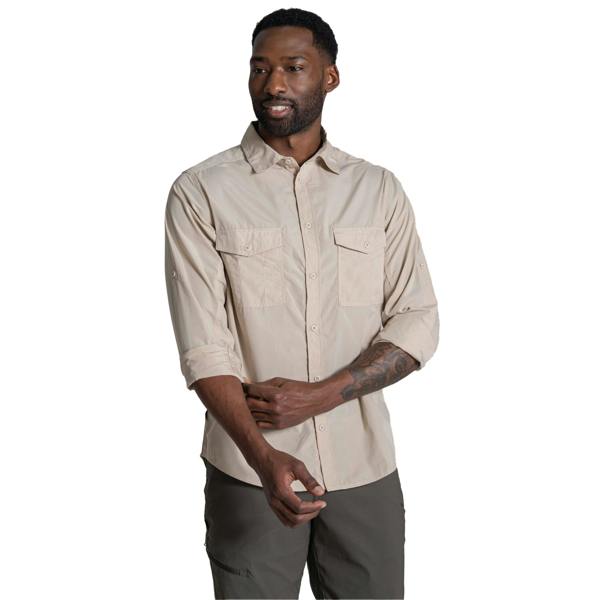 Craghoppers Mens Kiwi II Long-Sleeved Shirt - Oatmeal - 