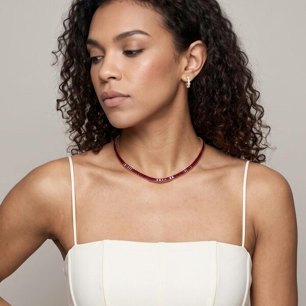 Uchi & Soto Hanabi Red Stone Necklace