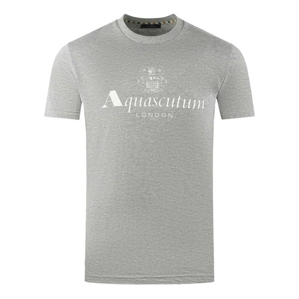 Aquascutum London Aldis Brand Logo T-Shirt - Grey