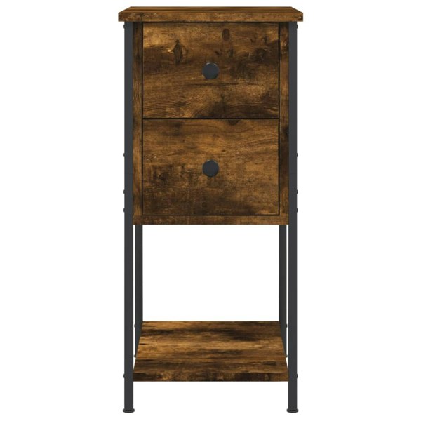 Berkfield Bedside Cabinets 2 pcs Smoked Oak 32x42x70 cm Engineered Wood