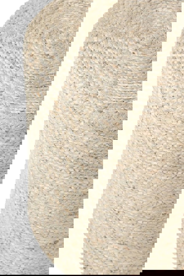 The Rugs Jutta Natural Jute Pouf - Handmade Boho Style