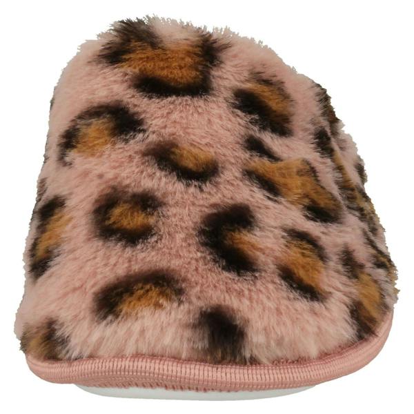 Spot On Ladies Spot On Leopard Detailed Mule Slippers X2114