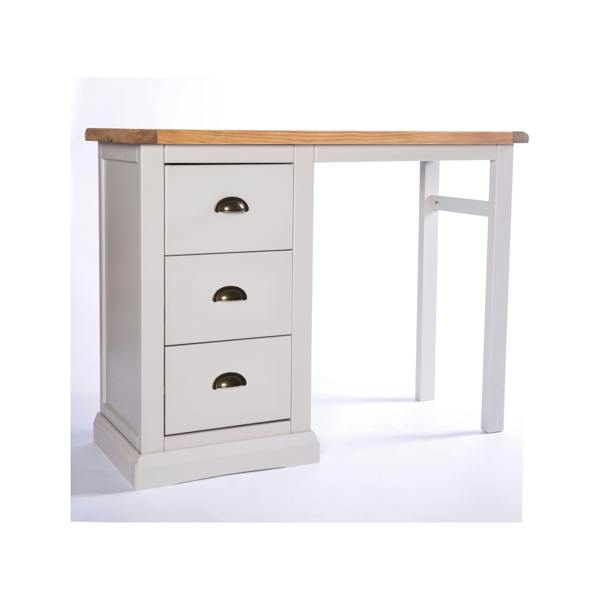 Loreo 3 Drawer Desk - Dressing Table Brass Cup Handle