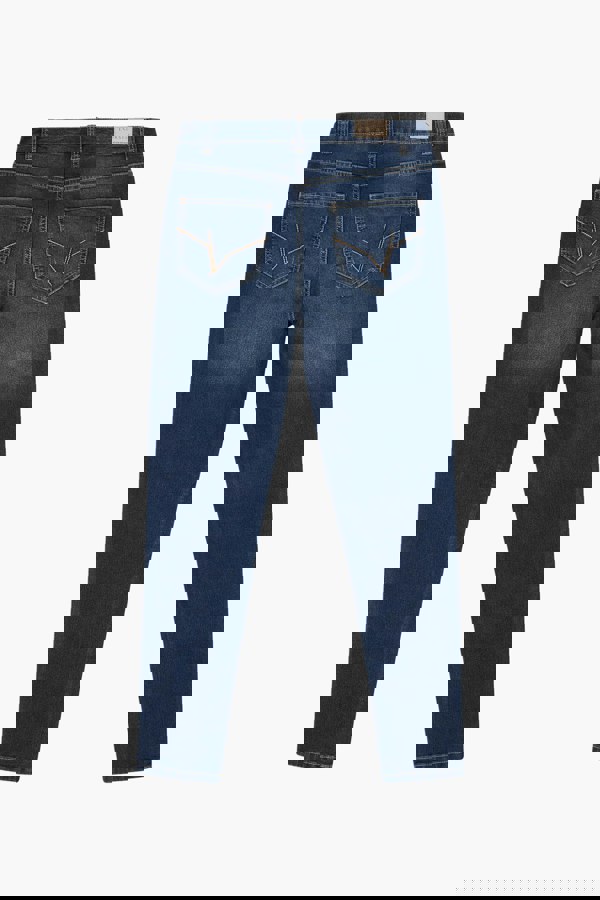 ENORSIA High Waist Regular Length Distressed Jeans