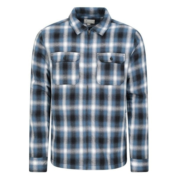 Mountain Warehouse Mens Stream II Flannel Lined Shirt - Blue