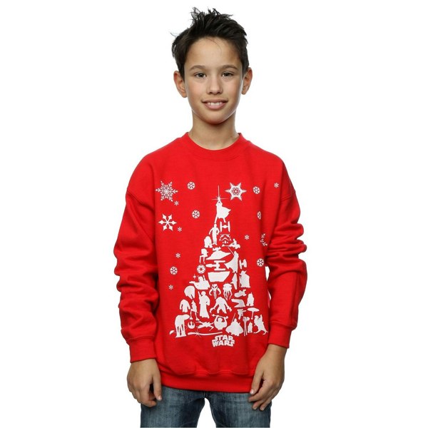 Star Wars Boys Christmas Tree Sweatshirt - Red