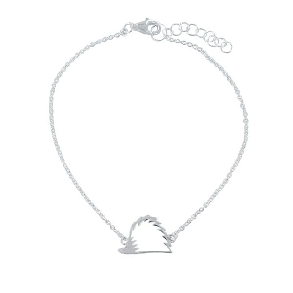 Sterling Silver Hedgehog Silhouette Bracelet - Reeves & Reeves