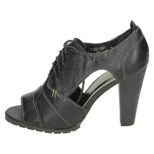 Ladies Barricci Side Cut Out Peep Toe Heels