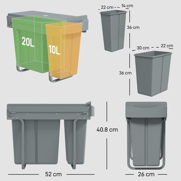 Cupboard Bins for Kitchen