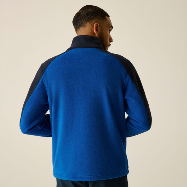 Regatta Great Outdoors Mens Hedman II Two Tone Full Zip Fleece Jacket - Olympian Blue/Navy