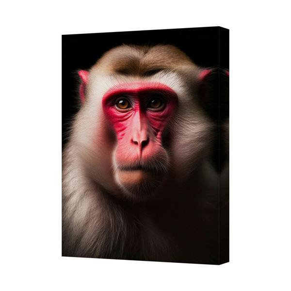 Benjamin Tate Design Red Faced Monkey Canvas Wall Art Portrait Home Decor