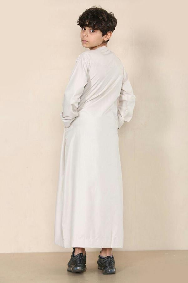 Infinity Leather Boy's Kids Thobe Emirati Jubba Islamic Clothing Kaftan Eid String Tassel