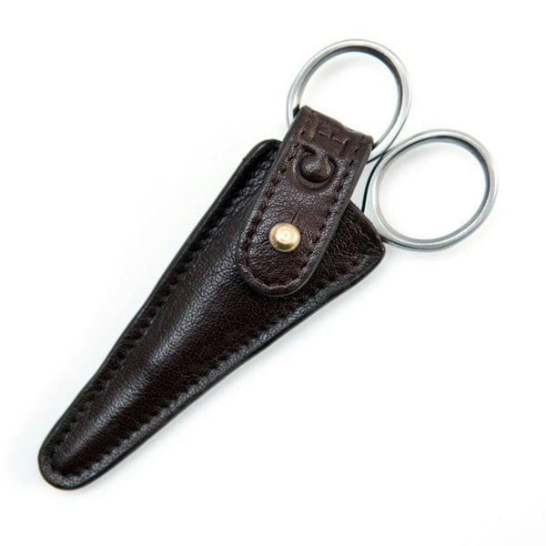 Captain Fawcett's Grooming Scissors with Leather Pouch